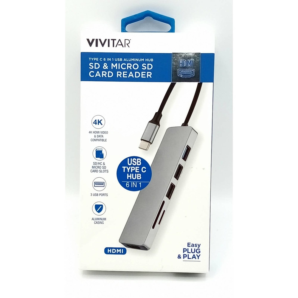 Vivitar 6-in-1 SD and Micro SD Card Reader